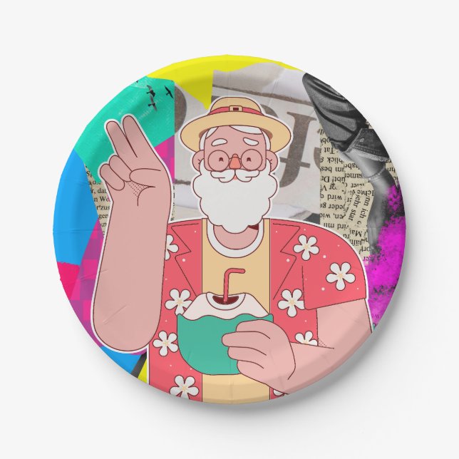 Frohe Weihnachten 2024 Pappteller (Vorderseite)