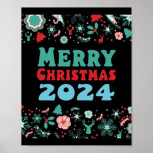 Frohe Weihnachten 2024 Poster