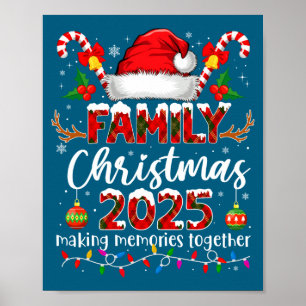 Frohe Weihnachten 2025 Familien-Pyjamas Xmas Poster