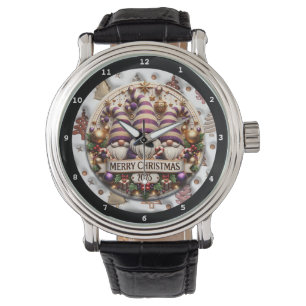Frohe Weihnachten 2025 Gnome  Armbanduhr