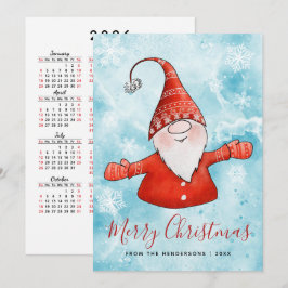Frohe Weihnachten 2025 Kalender Blue Red Gnome
