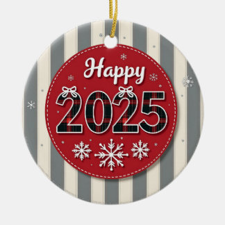 Frohe Weihnachten 2025 Keramik Ornament
