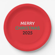 FROHE WEIHNACHTEN 2025 PAPIERTELLER