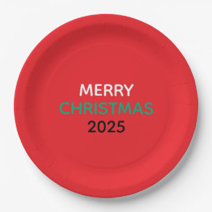 FROHE WEIHNACHTEN 2025 PAPIERTELLER