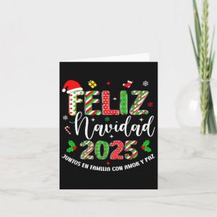 Frohe Weihnachten 2025 passende Familie spanische  Karte