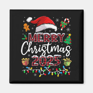 Frohe Weihnachten 2025 Santa-Elf Lustige Familie M Magnet