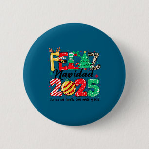 Frohe Weihnachten 2025 Spanisches Weihnachten Mexi Button