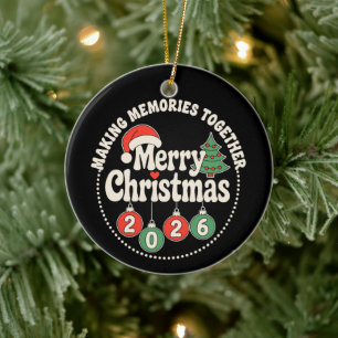 Frohe Weihnachten 2026 Gemeinsam Erinnerungen scha Keramik Ornament