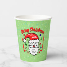 Frohe Weihnachten 20xx Weihnachtsmann mit Hut und 