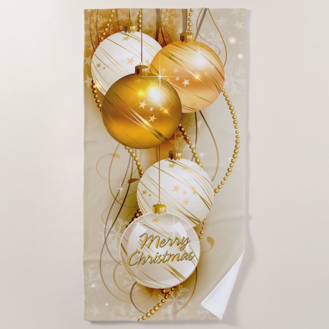 Frohe Weihnachten 23 Badetücher Strandtuch (Vorderseite)