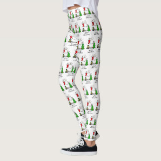 Frohe Weihnachten 2 Bäume Strumpf Snowman Leggings