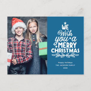 Frohe Weihnachten 2 Fotos Urlaub Postkarte