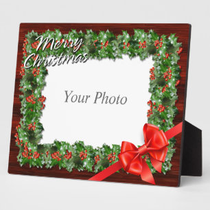 Frohe Weihnachten 2 Plaque Fotoplatte
