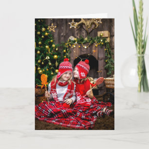 Frohe Weihnachten 3 Foto Candy Cane Rot Thema Holi