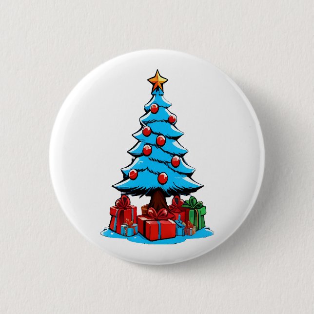 Frohe Weihnachten 3D Button (Vorderseite)