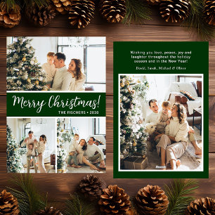 Frohe Weihnachten 4 Foto Flach Feiertagskarte