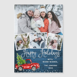 Frohe Weihnachten 4 FOTO Urlaub Magnetkarte