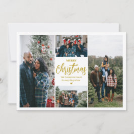 Frohe Weihnachten|4 Fotos| White Feiertagskarte