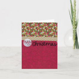 Frohe Weihnachten 4" x 5,6" leere Karte