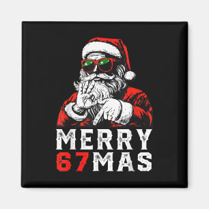 Frohe Weihnachten 6 7 Meme Lustiger Santa 67 Hand Magnet