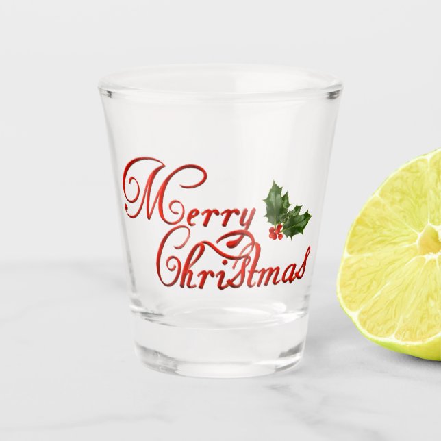 Frohe Weihnachten 6 Schnapsglas (Vorderseite)