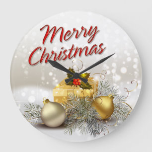Frohe Weihnachten 6 Wanduhr-Wahlen Große Wanduhr