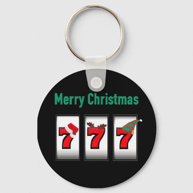 Frohe Weihnachten 777 Schlüsselanhänger (Vorderseite)