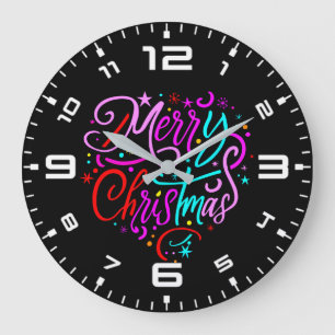 Frohe Weihnachten-83167 Große Wanduhr
