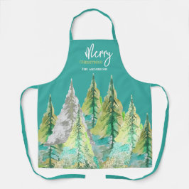 Frohe Weihnachten Abstrakt Winter Wasserfarbe Schürze