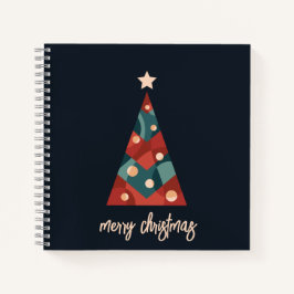 Frohe Weihnachten abstrakte Kunst Weihnachtsbaum Notizbuch