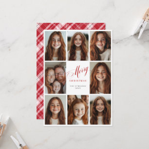 Frohe Weihnachten acht Multi-Foto-Design Einladung