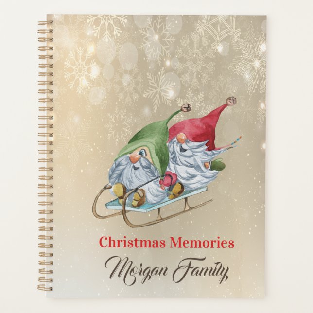 Frohe Weihnachten, Adorable Gnomes Sleigh Planer (Vorderseite)