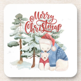 Frohe Weihnachten Adorable Holiday Design Getränkeuntersetzer