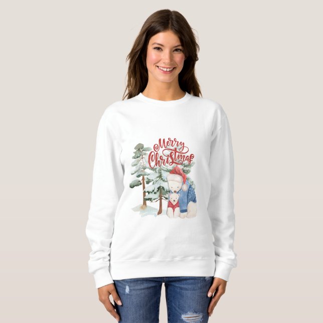 Frohe Weihnachten Adorable Holiday Design Sweatshirt (Vorne ganz)
