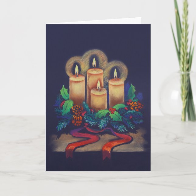 Frohe Weihnachten - Adventskranz für Sie! (Vorderseite)