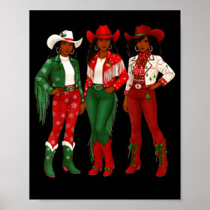 Frohe Weihnachten Afrikanisch Amerikanisch Afro Co Poster