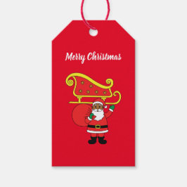 Frohe Weihnachten Afrikanischer Weihnachtsmann Rot Geschenkanhänger
