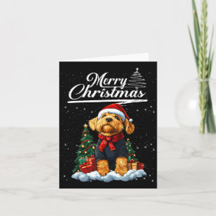 Frohe Weihnachten Airedale Terrier Santa Hut Hunde Karte