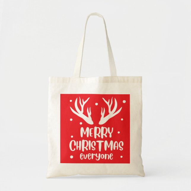 Frohe Weihnachten allen Tragetasche (Vorne)