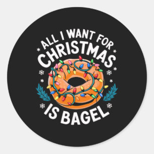 Frohe Weihnachten Alles, was ich für Weihnachten B Runder Aufkleber