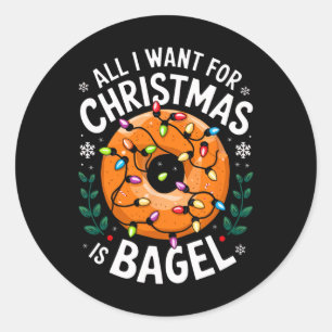 Frohe Weihnachten Alles, was ich für Weihnachten B Runder Aufkleber