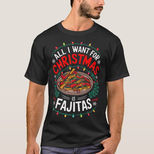 Frohe Weihnachten Alles, was ich zu Weihnachten Fa T-Shirt (Vorderseite)