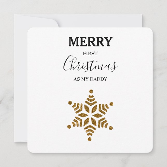 Frohe Weihnachten als mein Papa - Gold Glitzer (Vorderseite)