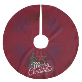 Frohe Weihnachten als Polyester Weihnachtsbaumdecke
