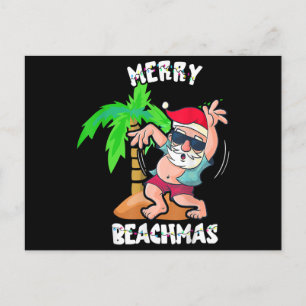 Frohe Weihnachten am Strand im Juli Funny Santa Xm Postkarte