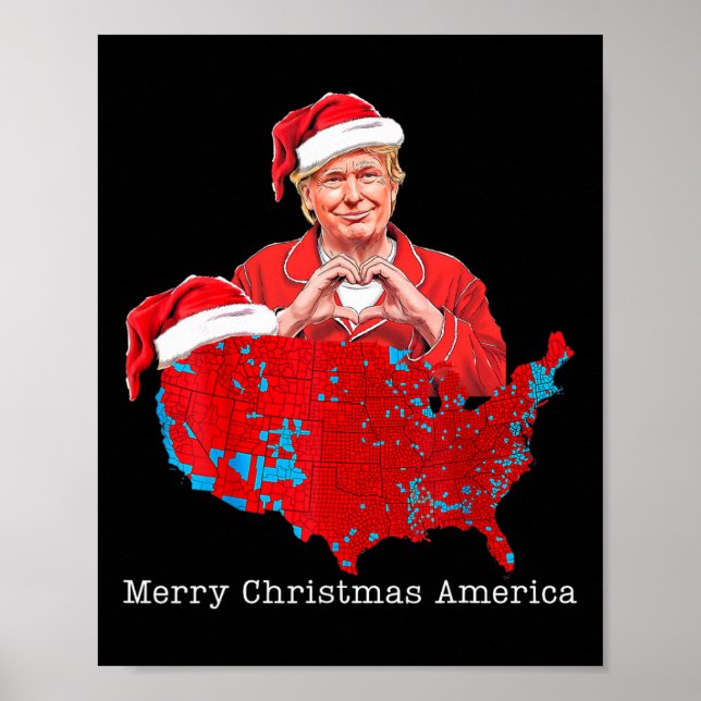 Frohe Weihnachten Amerika Donald Trump deckt Weihn Poster (Vorne)