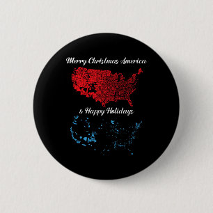 Frohe Weihnachten Amerika und glückliche Feiertage Button