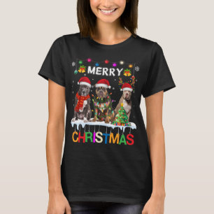 Frohe Weihnachten Amerikaner Bully Weihnachten Tre T-Shirt