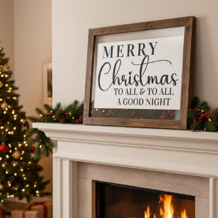 Frohe Weihnachten an Alle & Allen eine Gute Nacht Poster