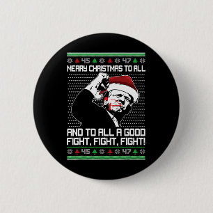 Frohe Weihnachten an alle Santa Trump-Präsidenten Button
